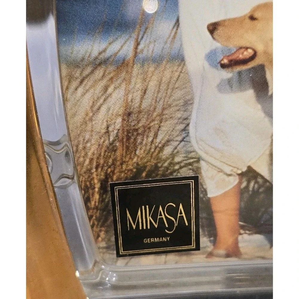 Mikasa Crystal Arch Picture Frame Gold Accents Elegant‎ Wedding Home Decor 4x6